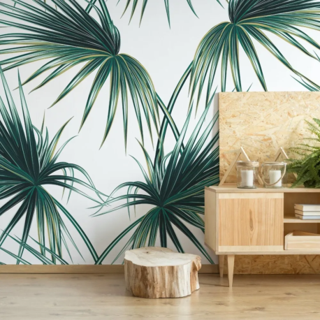 Papel de Parede Folhagem Tropical Verde MP