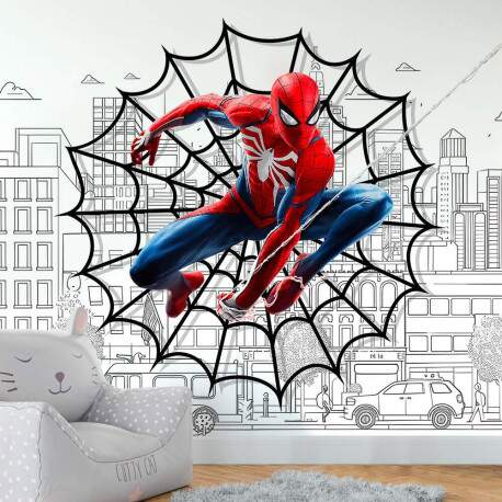 Papel De Parede Homem Aranha Na Teia MP