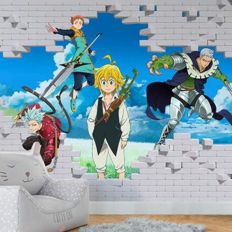 Papel De Parede Nanatsu No Taizai Quebrando Parede MP
