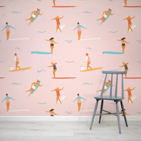 Papel de Parede Surf Rosa MP
