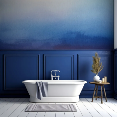 Papel de Parede Cu Aquarela Azul MP
