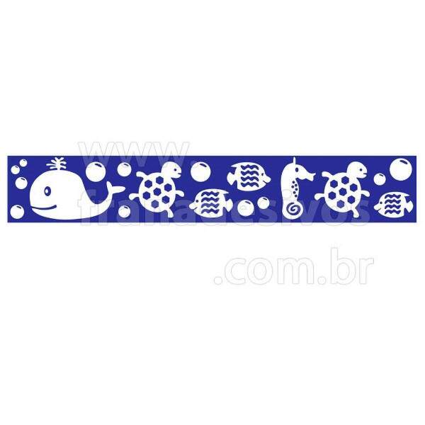 Adesivo Decorativo de Faixa Fundo do Mar