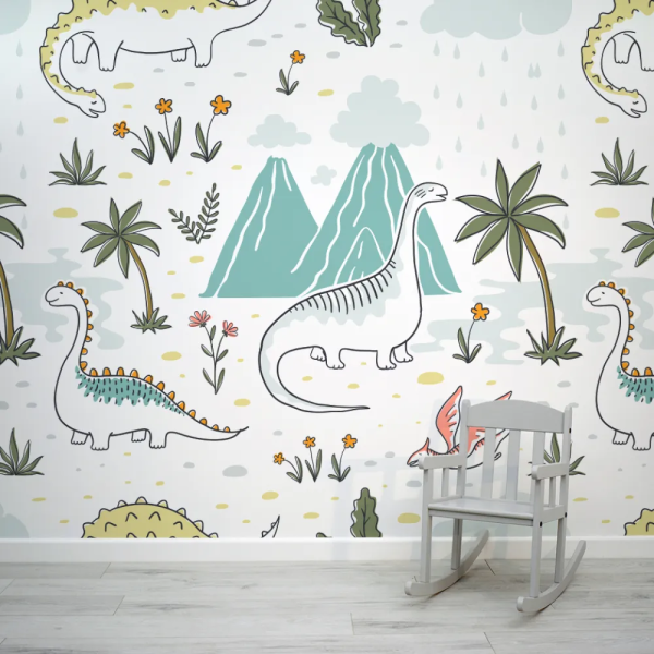Papel de Parede Dinossauros no Vulco MP