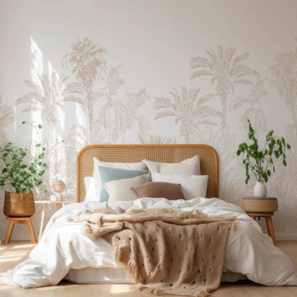 Papel de Parede Jungle Tropical Bege MP