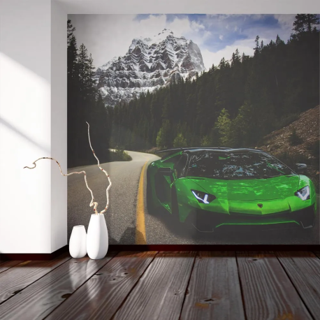 Papel de Parede Supercarro Italiano Verde MP