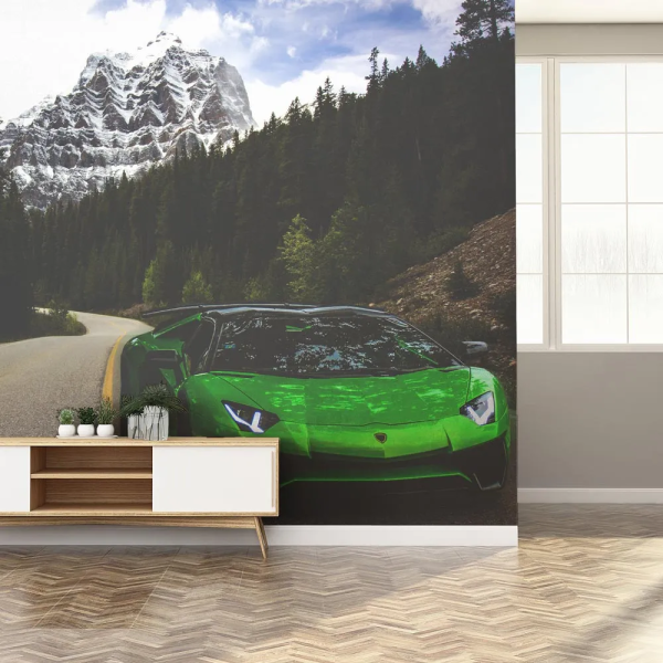 Papel de Parede Supercarro Italiano Verde MP
