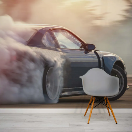 Papel de Parede Carro Drift em Movimento MP