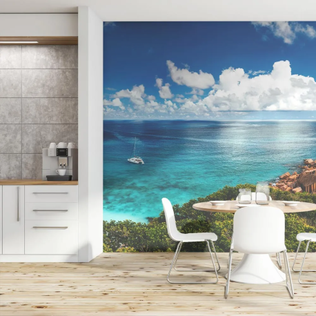 Papel de Parede Praia de Louro com Iates MP