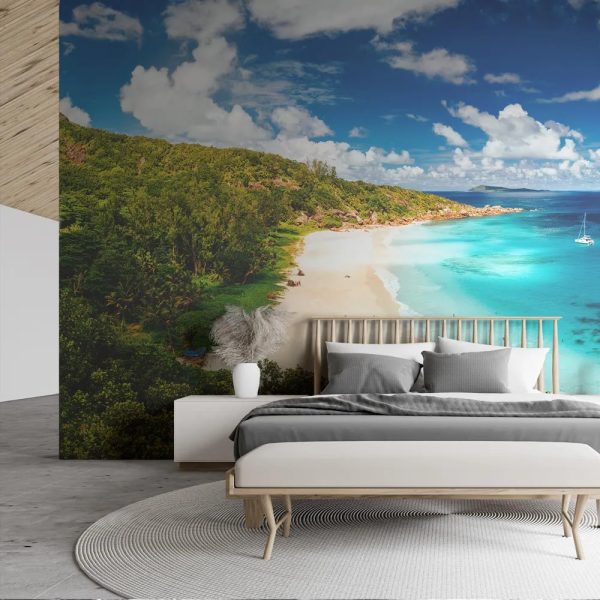 Papel de Parede Praia de Louro com Iates MP