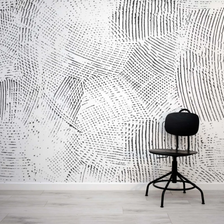 Papel de Parede Textura Abstrata Preta e Branca MP