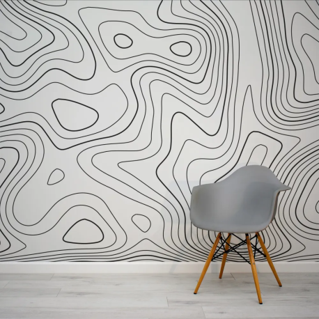 Papel de Parede Sirus em Preto e Branco MP