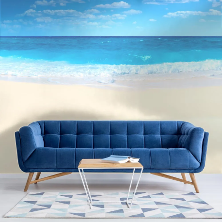 Papel de Parede Areia Branca e Mar Turquesa MP