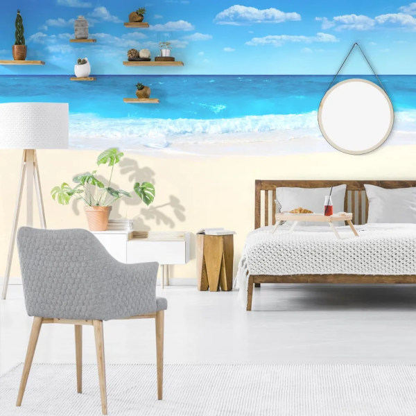 Papel de Parede Areia Branca e Mar Turquesa MP
