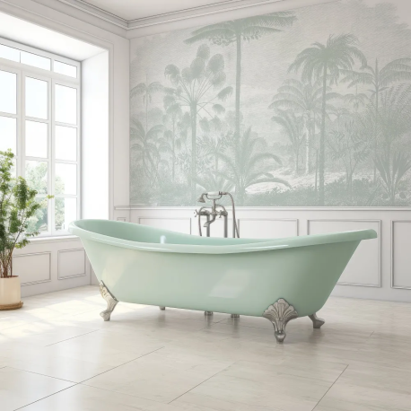 Papel de Parede Tropical Vintage em Verde MP