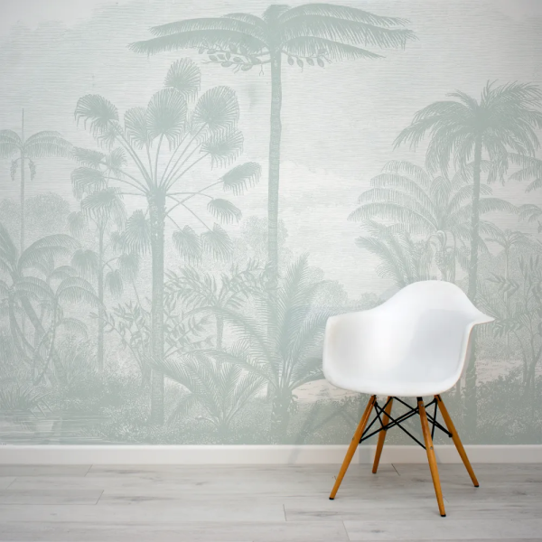 Papel de Parede Tropical Vintage em Verde MP