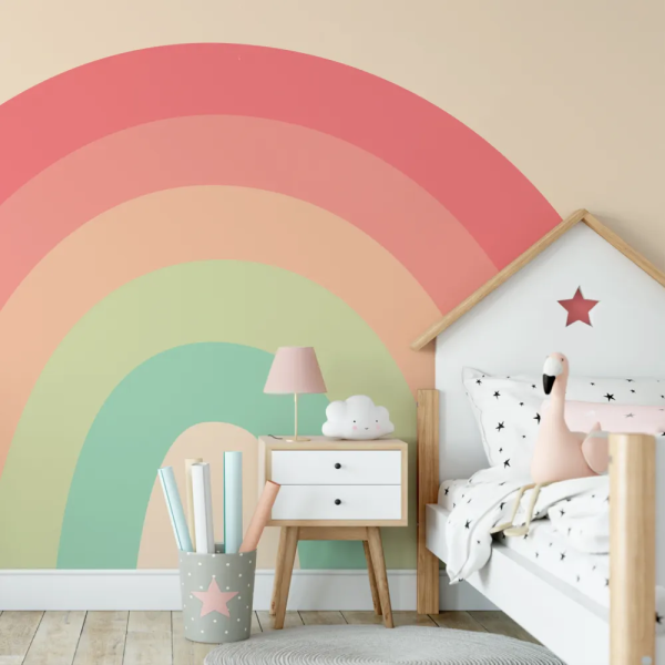 Papel de Parede Arco-ris Pastel MP