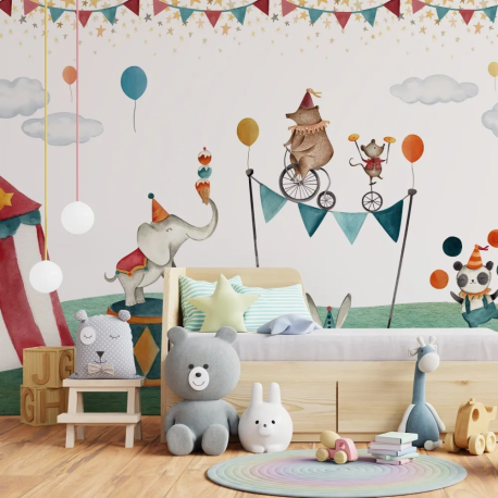 Papel de Parede Circo Aquarela Infantil MP