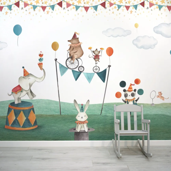 Papel de Parede Circo Aquarela Infantil MP