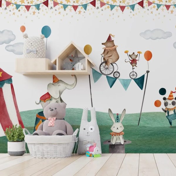 Papel de Parede Circo Aquarela Infantil MP