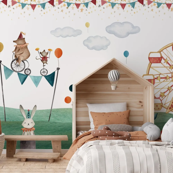 Papel de Parede Circo Aquarela Infantil MP