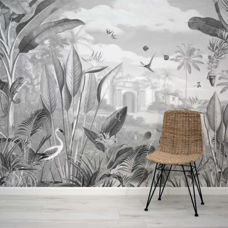 Papel de Parede Tropical Monocromtico MP