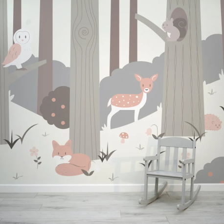 Papel de Parede Floresta Invernosa Infantil MP