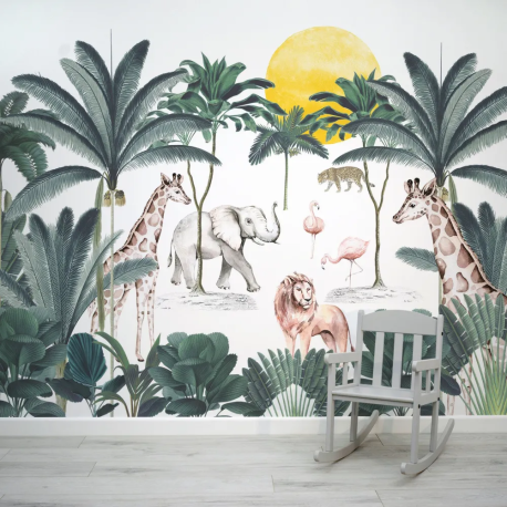 Papel de Parede Infantil Selva Real MP