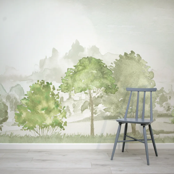 Papel de Parede Aquarela Campo Campestre MP