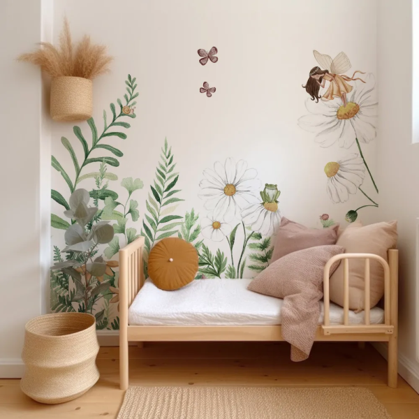 Papel de Parede Jardim de Fadas Aquarela MP