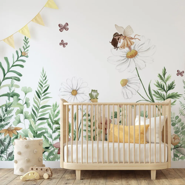 Papel de Parede Jardim de Fadas Aquarela MP