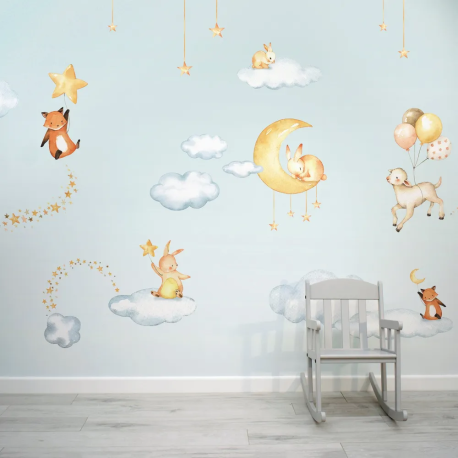 Papel de Parede Animais do Cu Azul MP