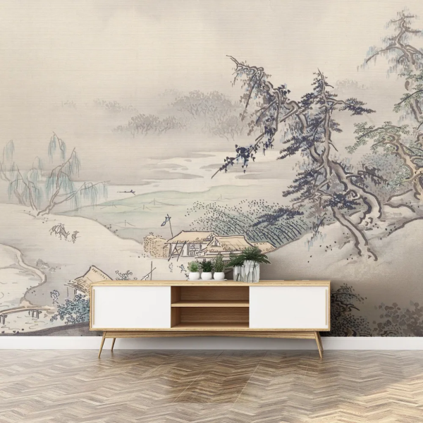 Papel de Parede Paisagem de Vila Japonesa MP