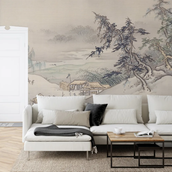 Papel de Parede Paisagem de Vila Japonesa MP