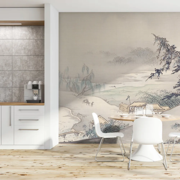 Papel de Parede Paisagem de Vila Japonesa MP