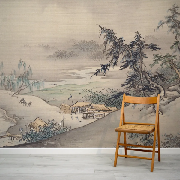 Papel de Parede Paisagem de Vila Japonesa MP