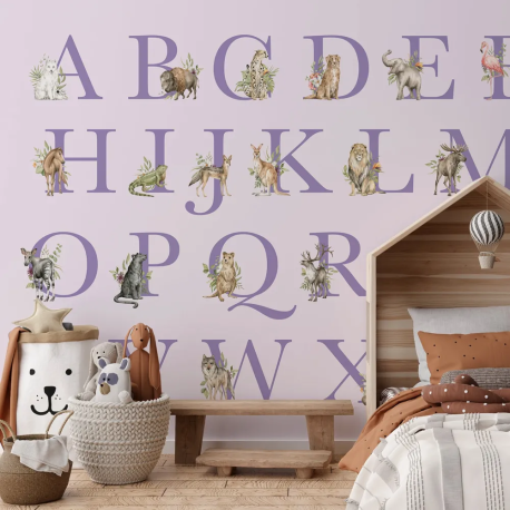 Papel de Parede Alfabeto Lils com Animais MP