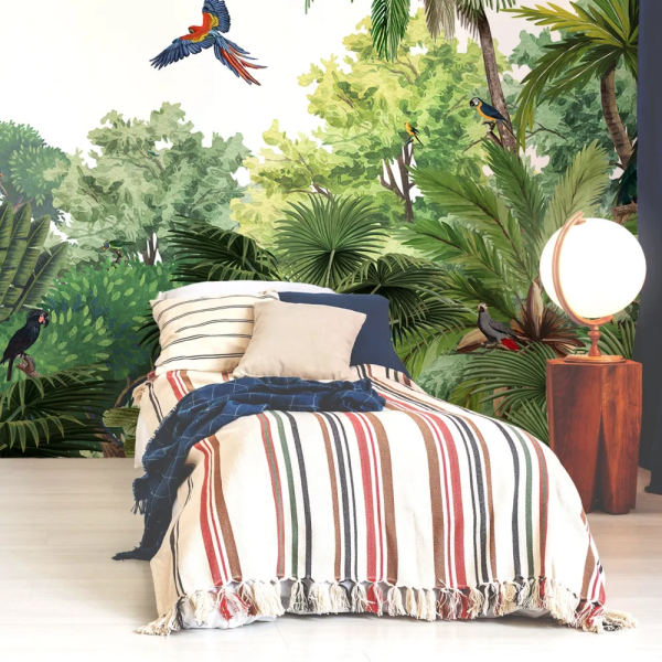 Papel de Parede Aves Coloridas na Selva MP