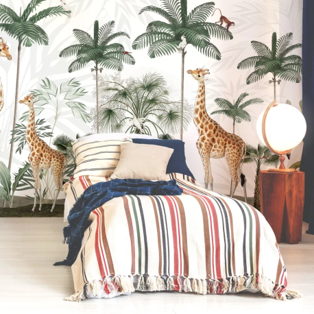 Papel de Parede Aquarela Girafas na Selva MP