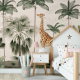 Papel de Parede Aquarela Girafas na Selva MP
