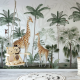 Papel de Parede Aquarela Girafas na Selva MP