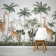 Papel de Parede Aquarela Girafas na Selva MP