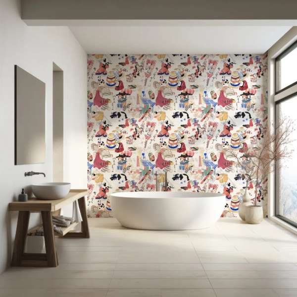 Papel de Parede Colagem de Figuras Japonesas MP