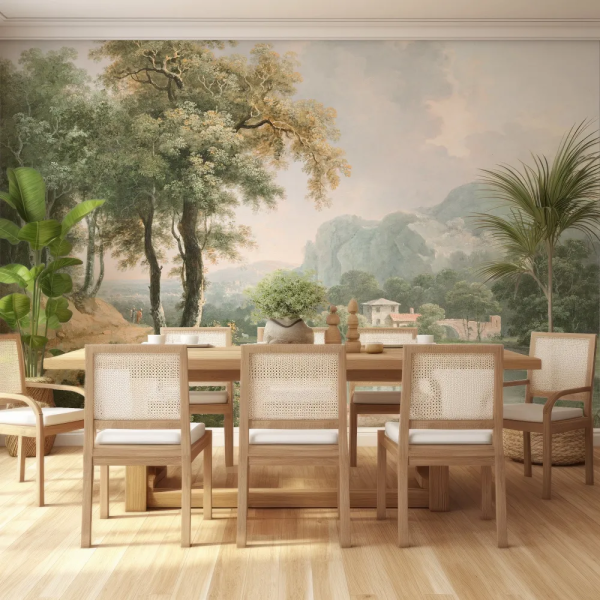 Papel de Parede Paisagem Natural com Lago e Montanhas MP