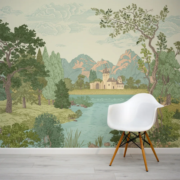 Papel de Parede Castelo  Beira do Lago MP