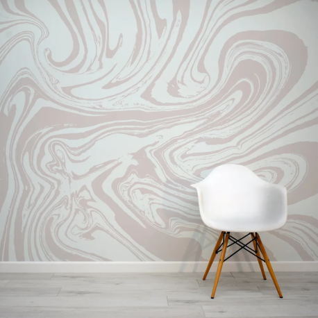 Papel de Parede Linhas Onduladas Cinzas MP