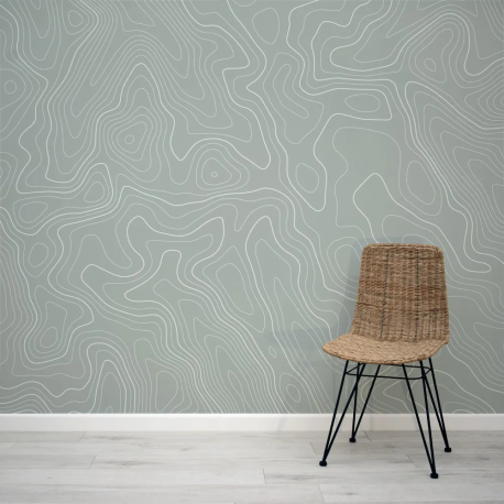 Papel de Parede Contorno Verde Slvia MP
