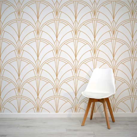 Papel de Parede Arcos Art-Deco Dourados MP