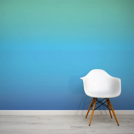 Papel de Parede Gradiente Verde e Azul MP