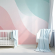 Papel de Parede Ondas Pastel Rosa e Azul MP