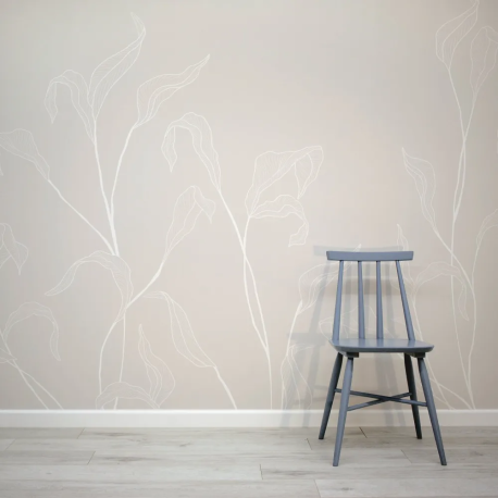 Papel de Parede Flores Escandinavas Neutras MP